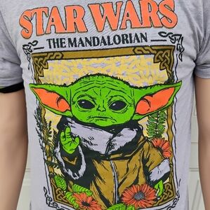 Gray Star Wars Mandalorian Short Sleeve Tee